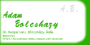 adam bolcshazy business card